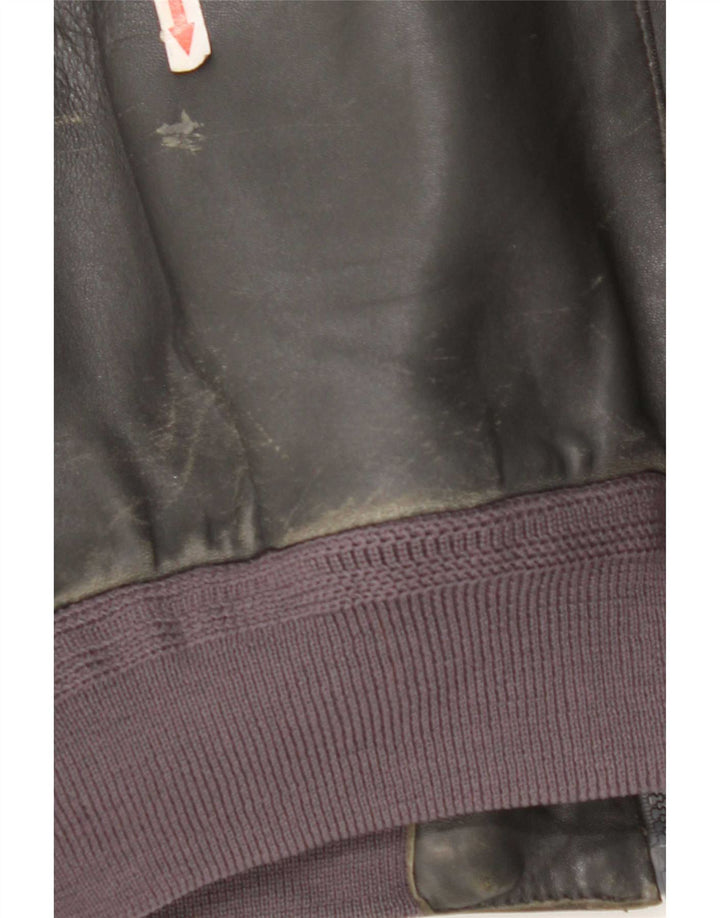 Vintage Herren Lederjacke UK 40 Large Grau