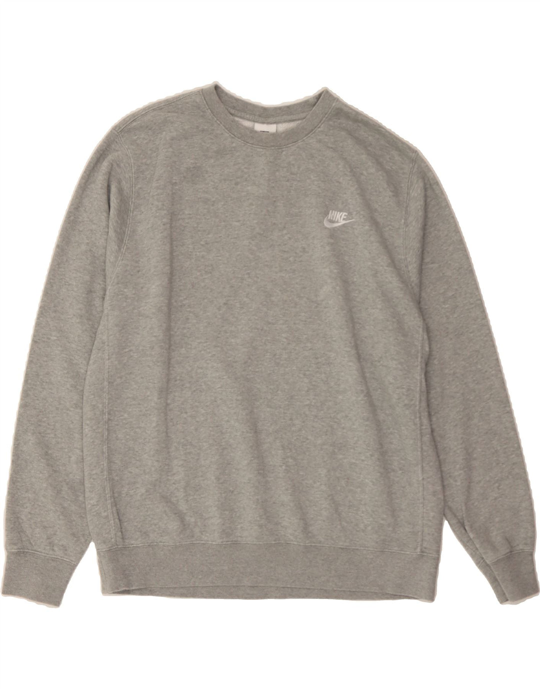 NIKE Herren-Sweatshirt-Pullover, groß, graue Baumwolle