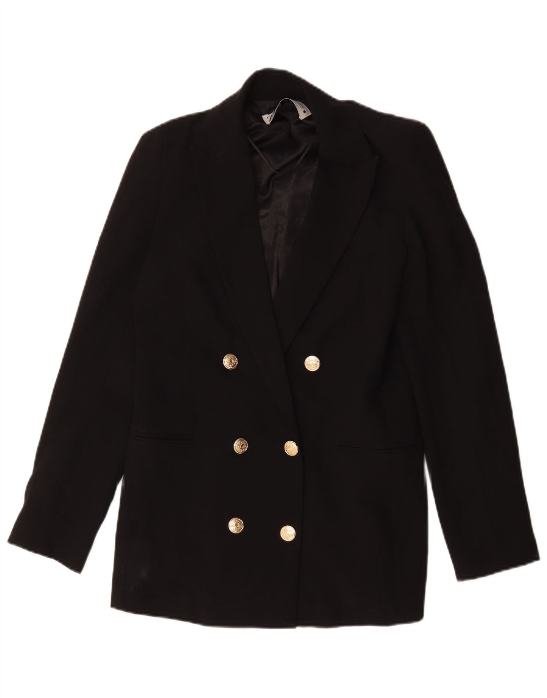 Zweireihiger Blazer für Damen von Zara, Gr. 6, XS, Schwarz, Polyester