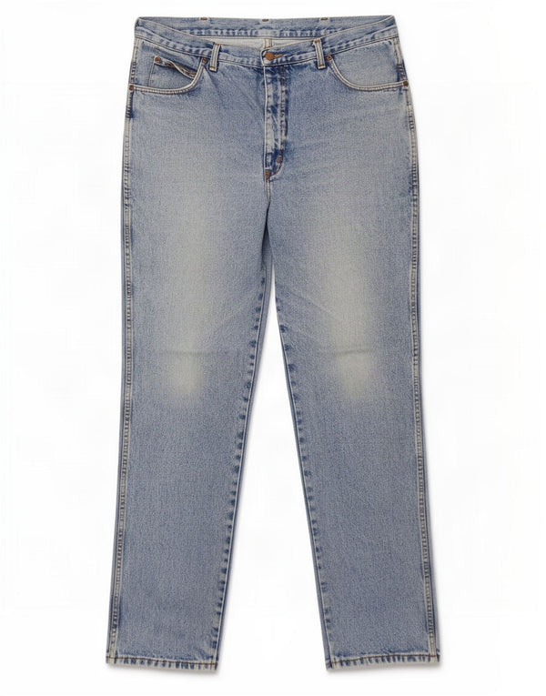 Wrangler Herren IDAHO Straight Jeans W38 L34 Blaue Baumwolle