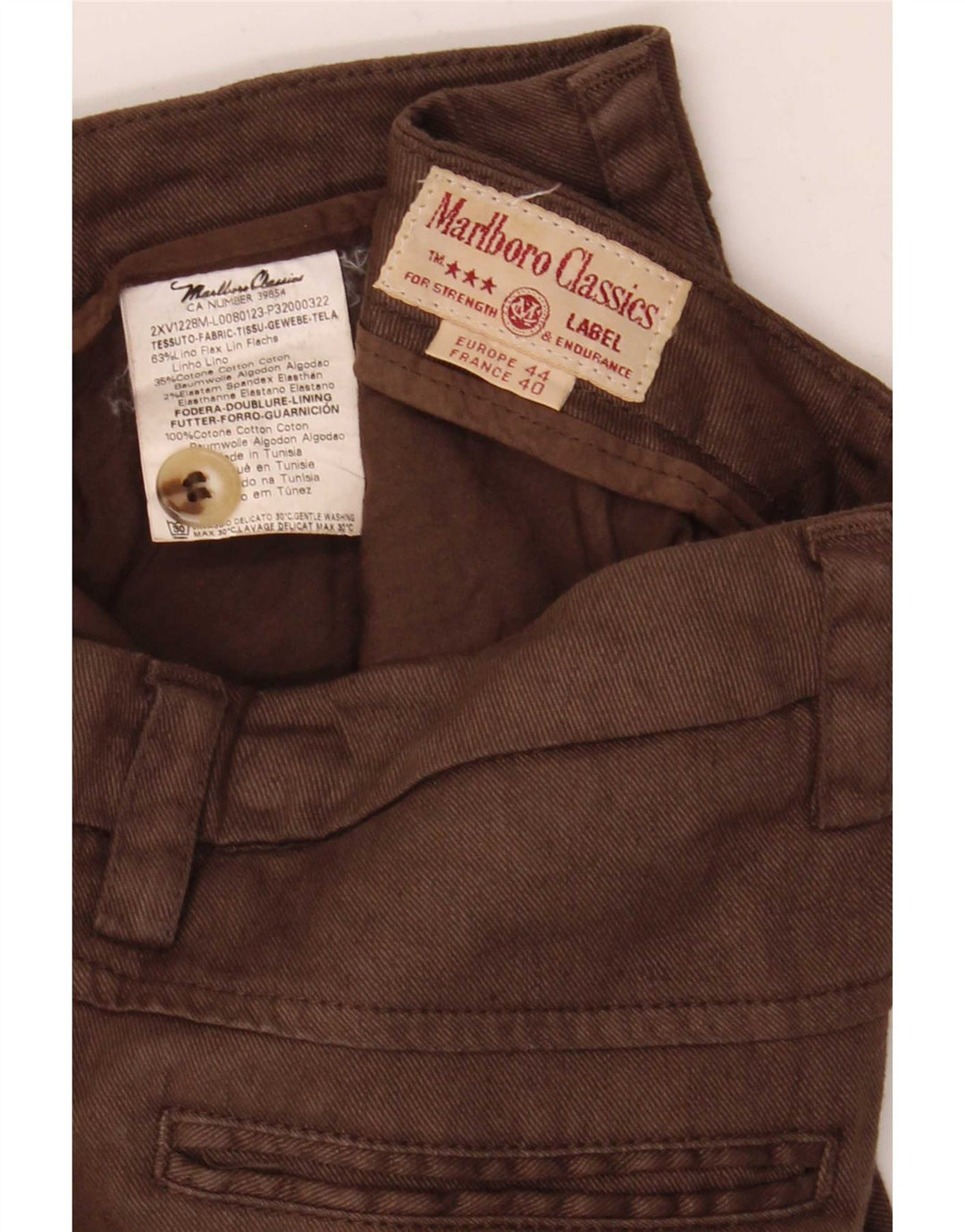 Marlboro Classics Damen-Kurzhose W30 L24 Braunes Leinen