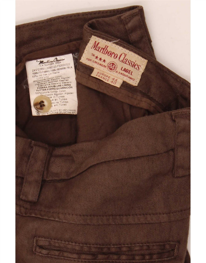 Marlboro Classics Damen-Kurzhose W30 L24 Braunes Leinen