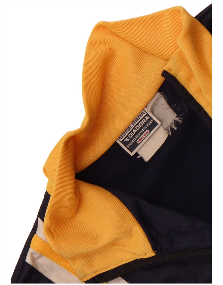 Diadora Herren-Trainingsanzug-Top-Jacke, mittelgroß, Marineblau, Farbblock