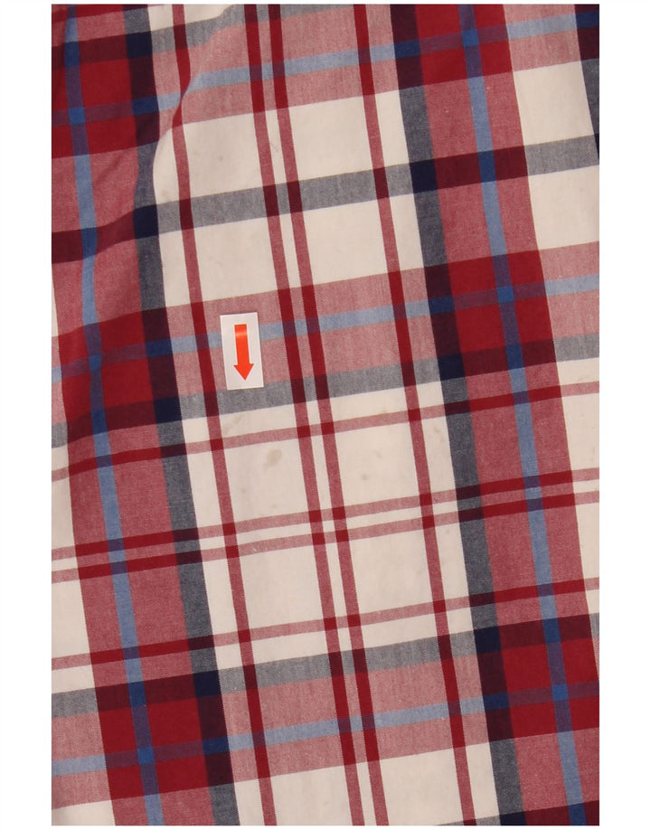 Superdry Herrenhemd aus Baumwolle, groß, rot kariert