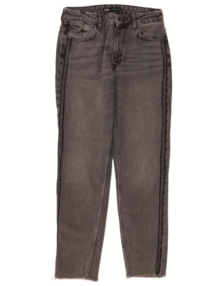 Zara Damen Slim Jeans EU 38 Small W28 L28 Grau