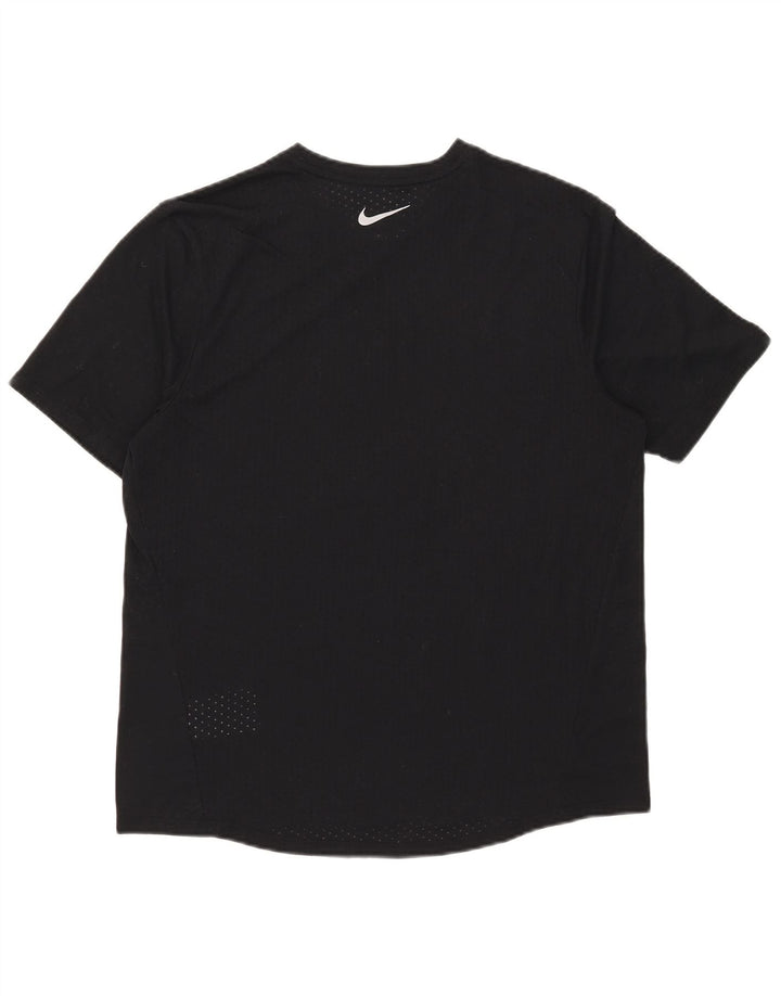 Nike Damen Dri Fit T-Shirt Top UK 18 XL Schwarz Polyester