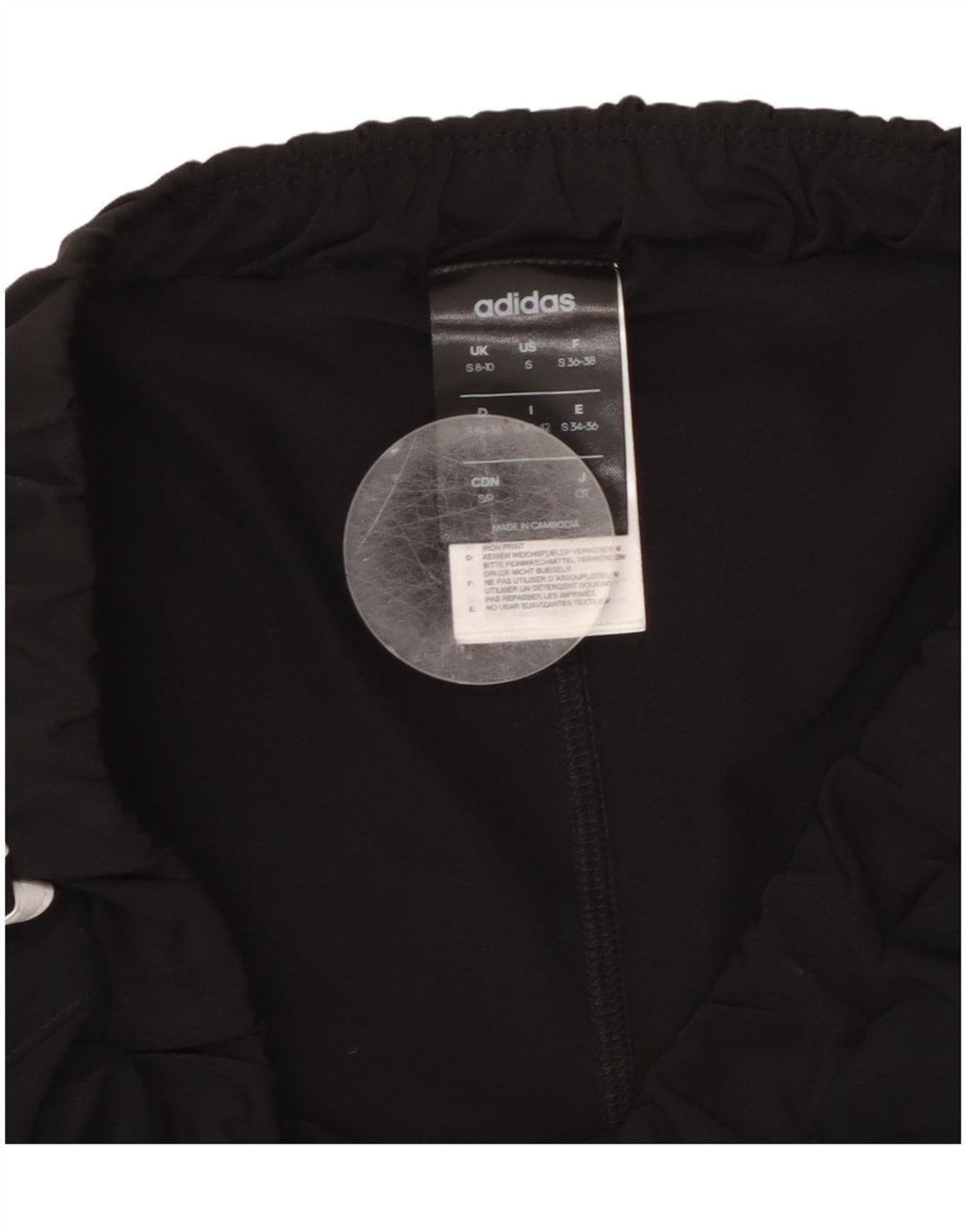 ADIDAS Damen Climalite Sport Shorts UK 8/10 Small Schwarz Polyester