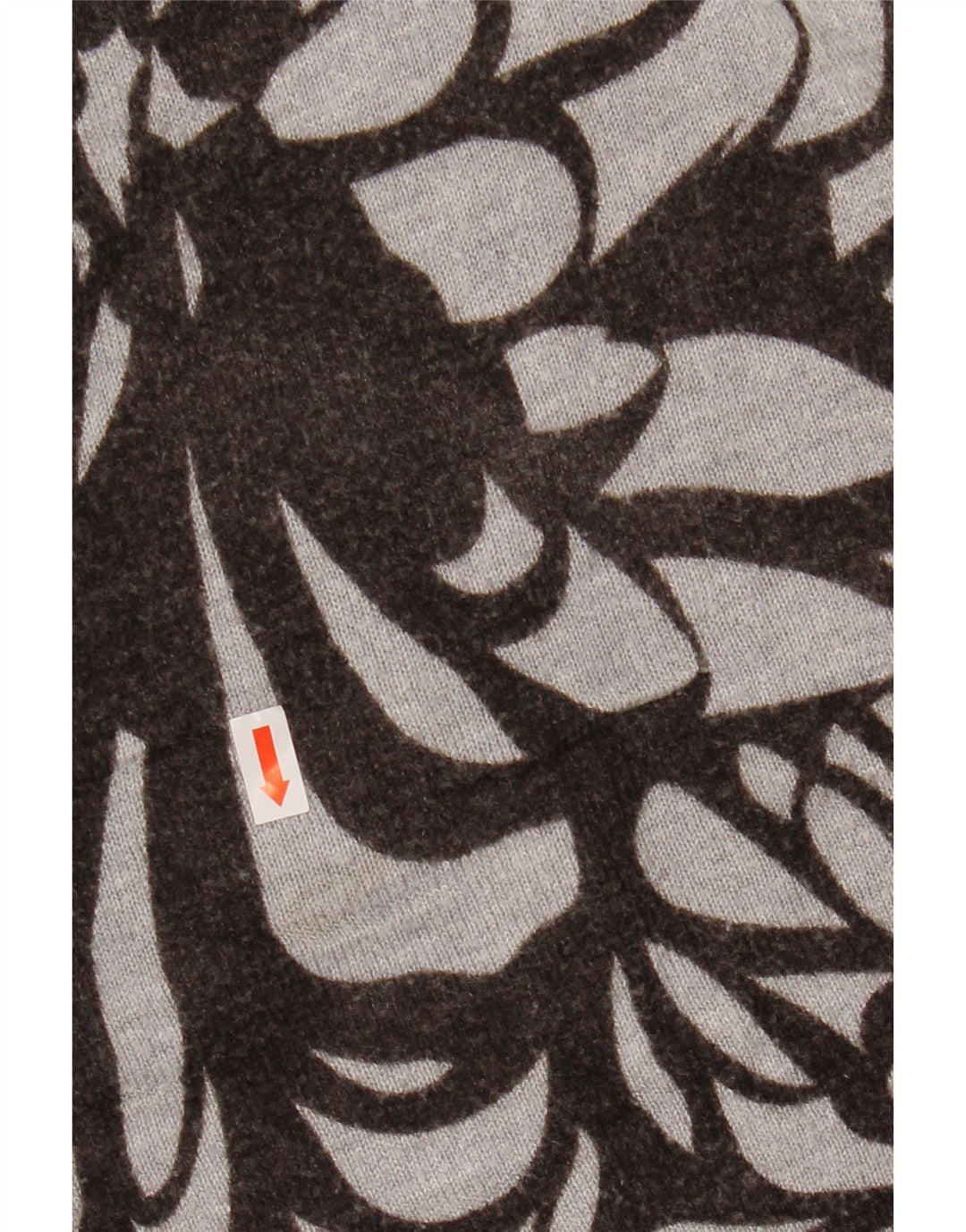 MOSSIMO Damen-Pullover mit bauchfreiem U-Boot-Ausschnitt, Gr. 16/18, groß, grau geblümt