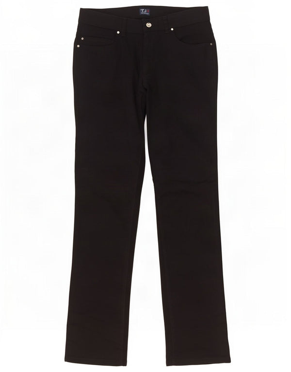 Trussardi Damen-Freizeithose, gerade, W28, L33, marineblau, Baumwolle