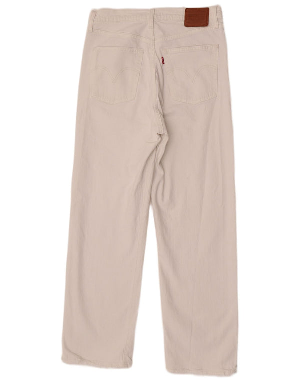 Levi's Damen Ribcage Straight Jeans W30 L29 Weiße Baumwolle