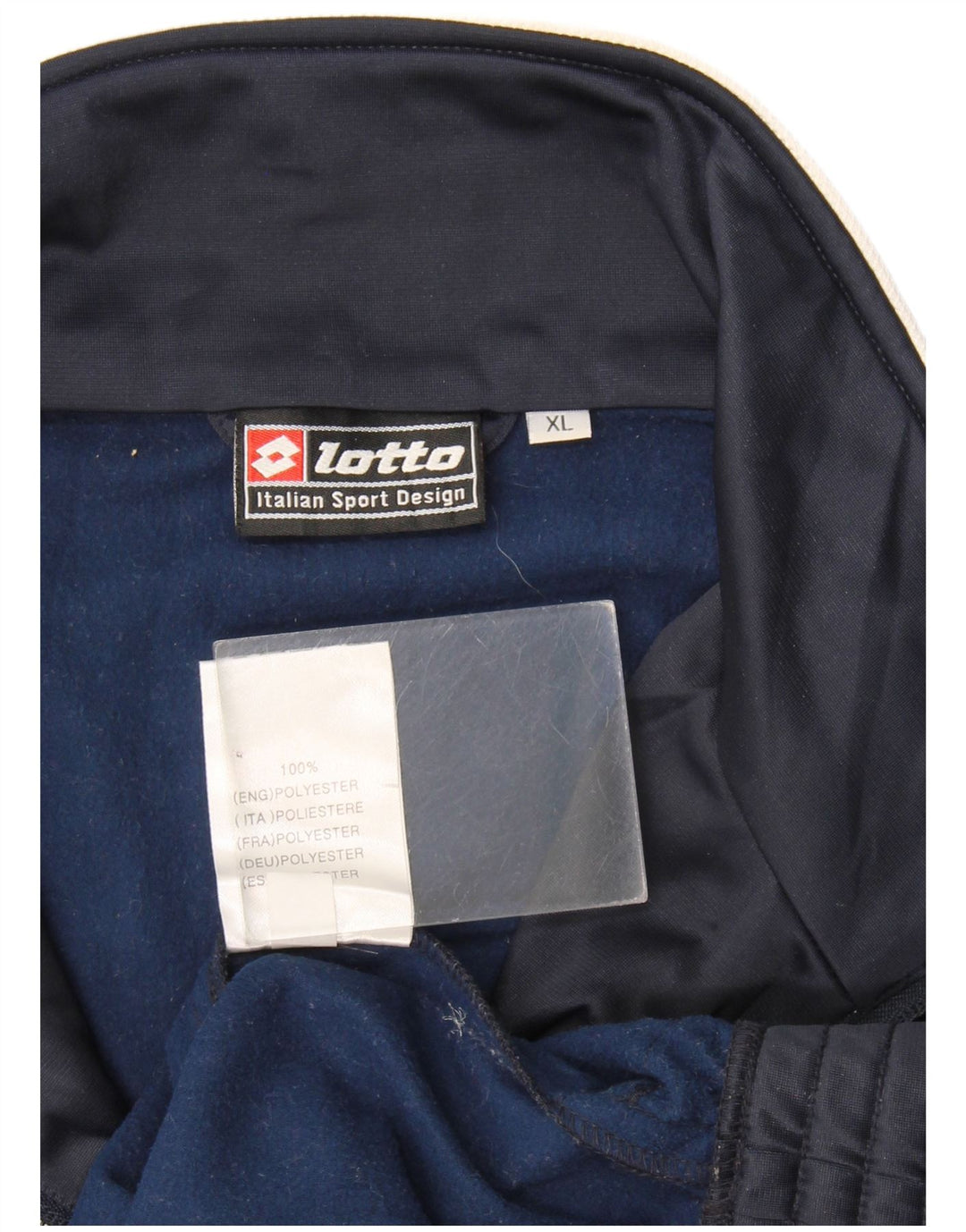 Lotto Herren-Trainingsanzugoberteil mit Grafik, XL, Marineblau, Farbblock-Polyester