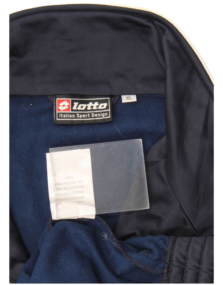 Lotto Herren-Trainingsanzugoberteil mit Grafik, XL, Marineblau, Farbblock-Polyester