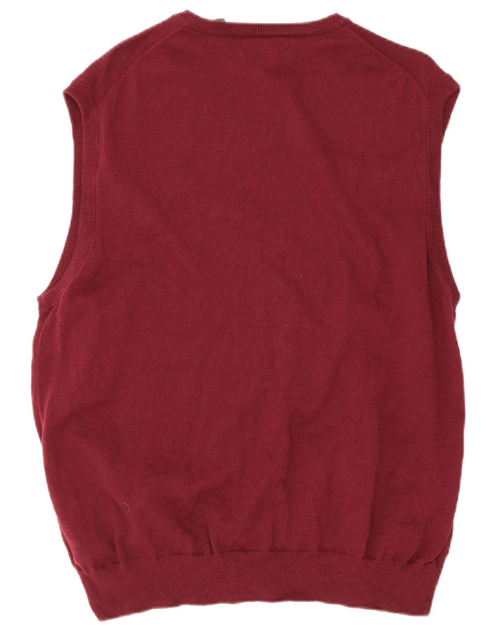 Chaps Herren Weste Tank Top XL Burgund Baumwolle