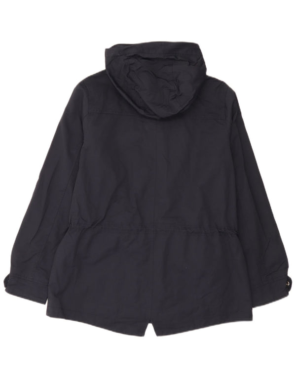 Crew Clothing Übergroßer Damen-Regenmantel mit Kapuze, UK 10, Größe S, Marineblau, Baumwolle