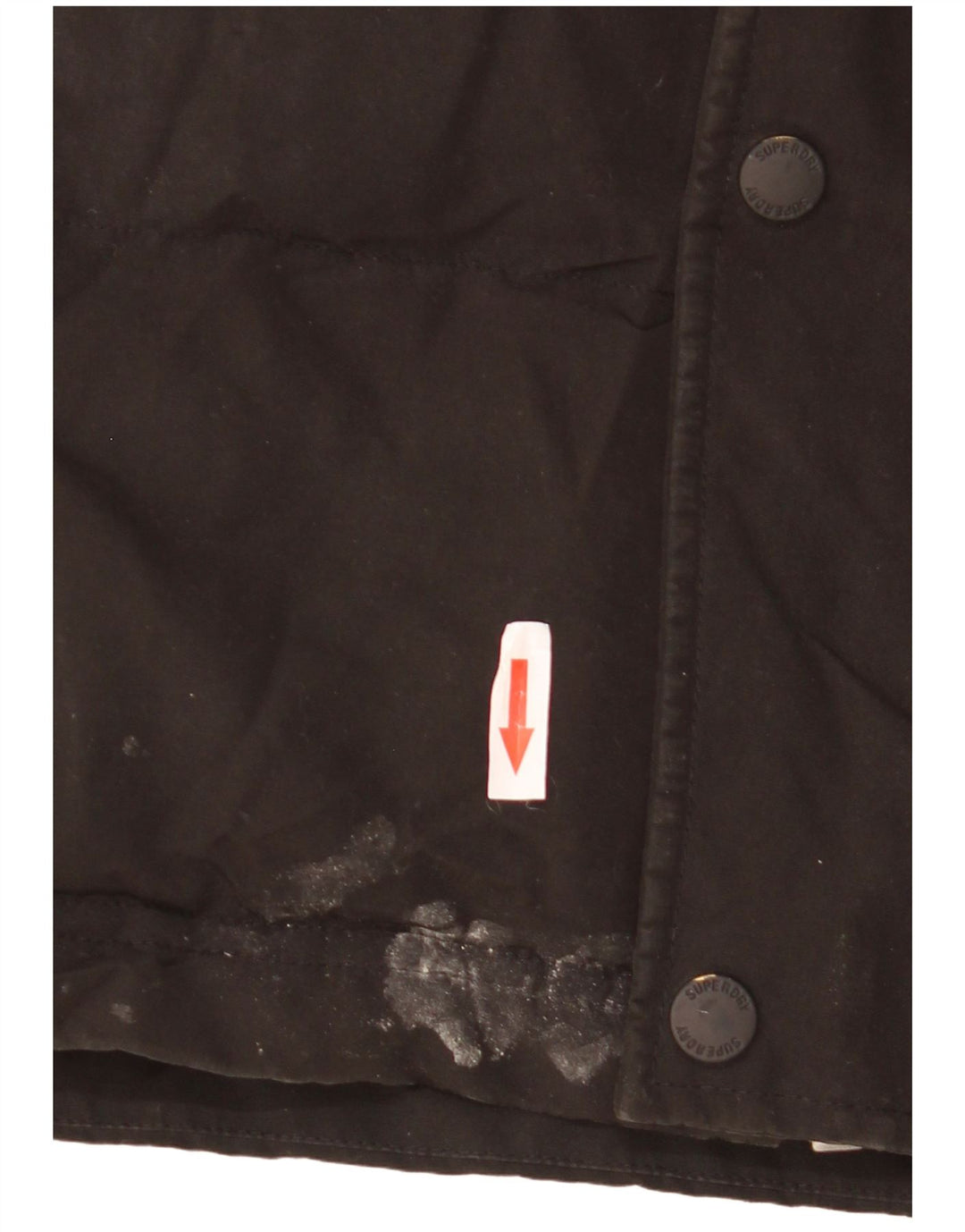 SUPERDRY Wattierte Herrenjacke mit Kapuze, UK 36, Größe S, Schwarz, Polyester