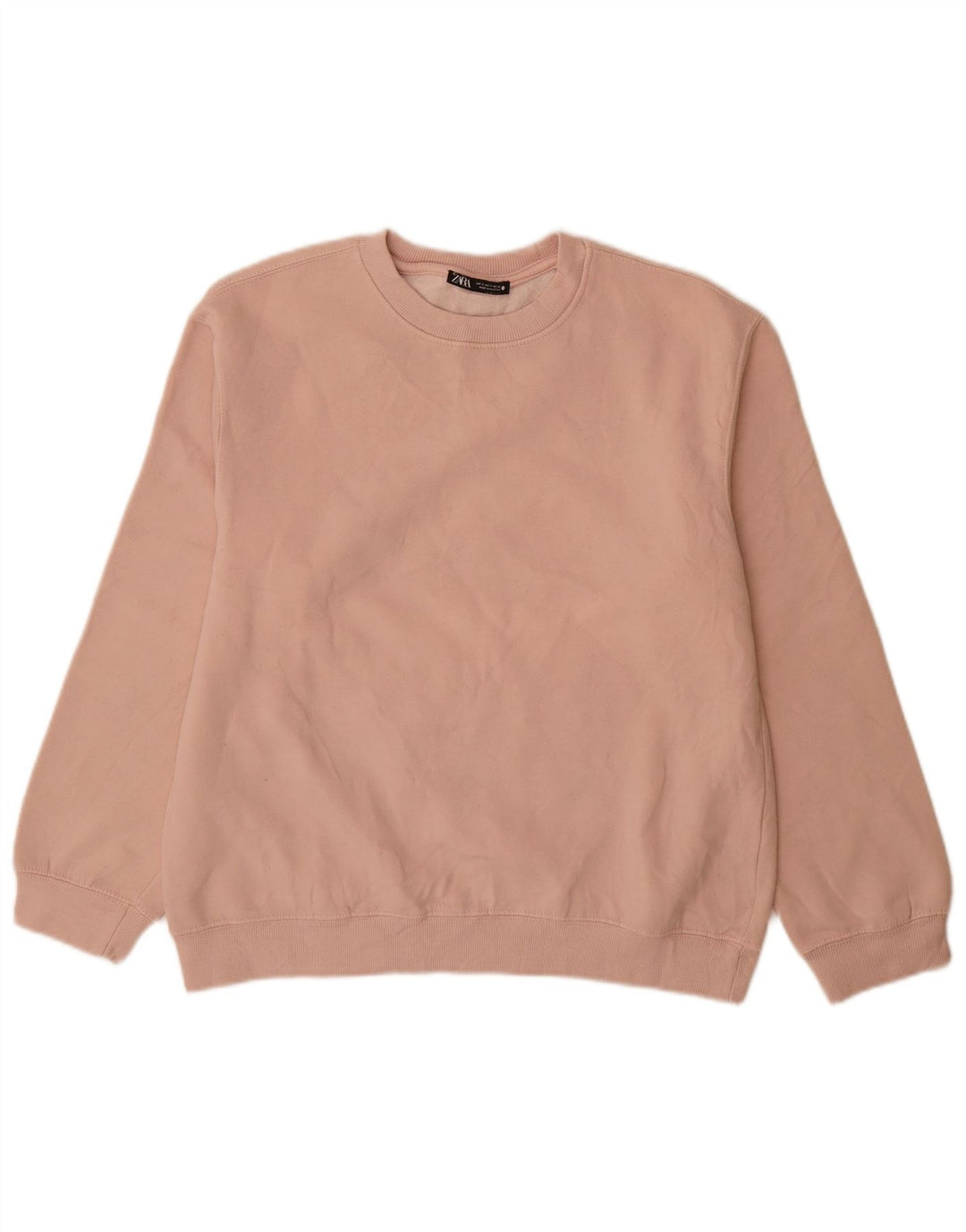 Zara Damen Sweatshirt-Pullover UK 14 Mittelrosa