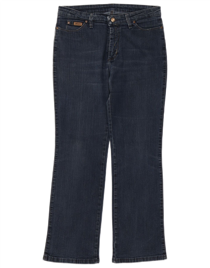 WRANGLER Damen Bootcut Jeans W32 L30 Blaue Baumwolle