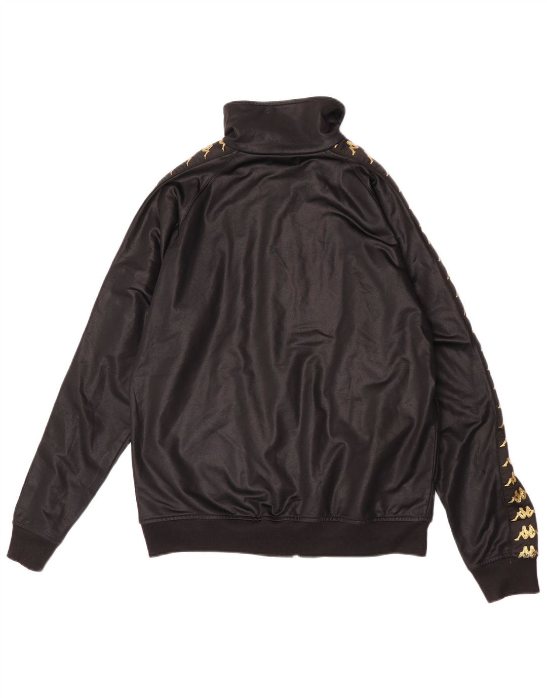Kappa Herren-Trainingsanzugoberteil mit Grafik, Größe S, Schwarz, Polyester