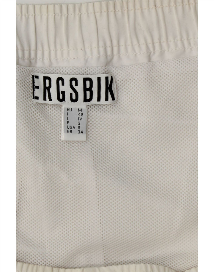 Bikkembergs Herren-Badeshorts mit Grafik, groß, aus weißem Polyester