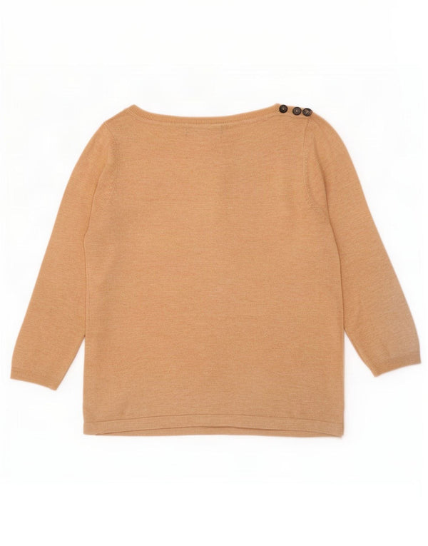 Marks & Spencer Damen-Pullover mit U-Boot-Ausschnitt, Gr. 10, Beige