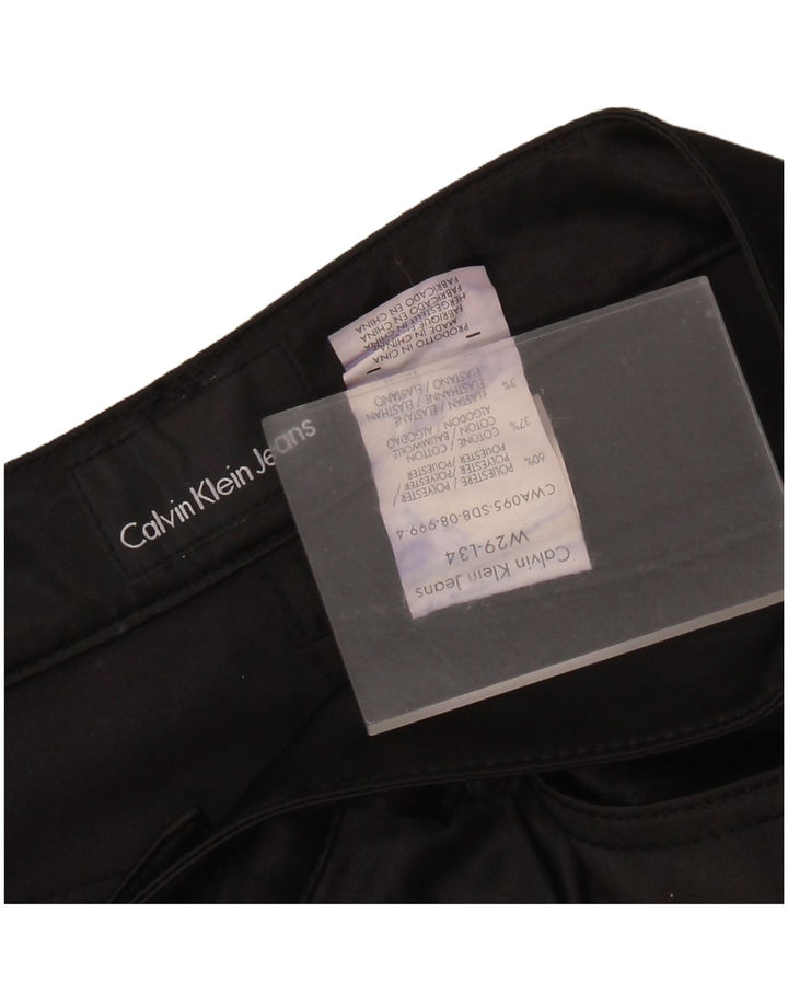 CALVIN KLEIN Damen Slim Freizeithose W29 L34 Schwarz Polyester