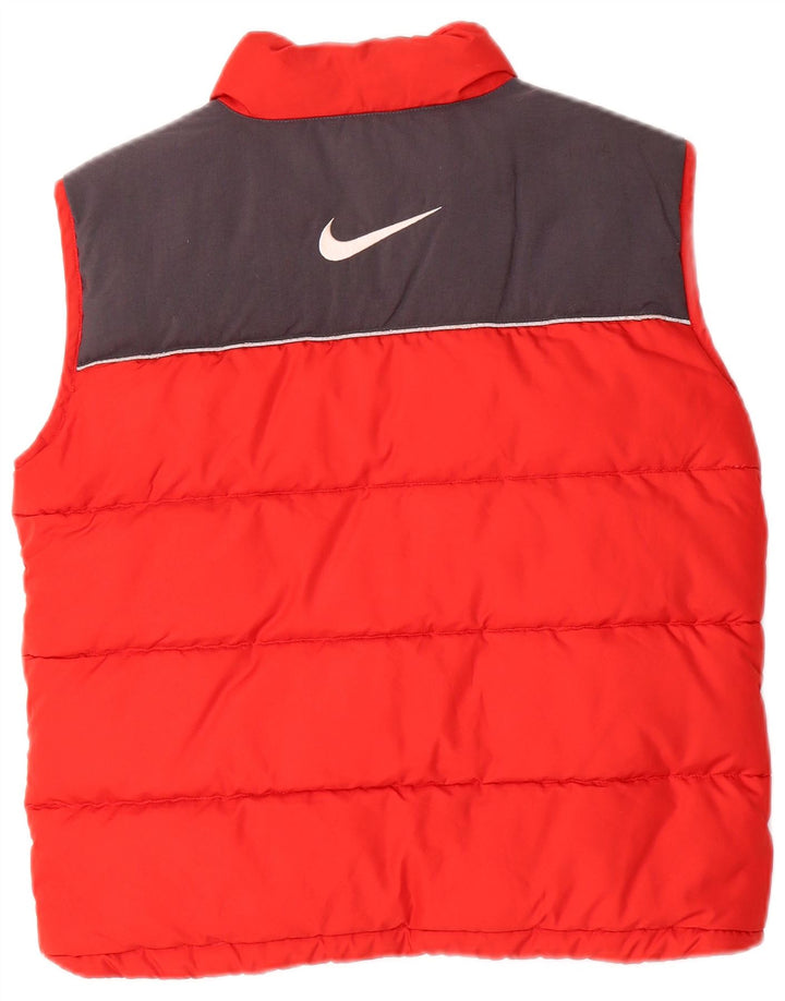 Nike Jungen-Gilet mit Grafik, gepolstert, 10–11 Jahre, Mittelrotes Farbblock-Polyester