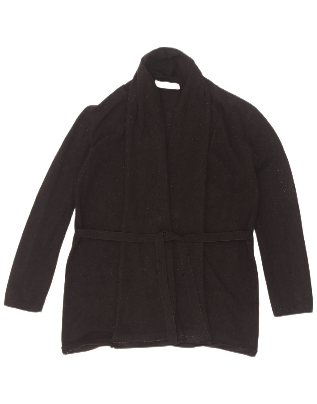 Zara Damen-Cardigan-Pullover UK 12 Mittelschwarze Viskose