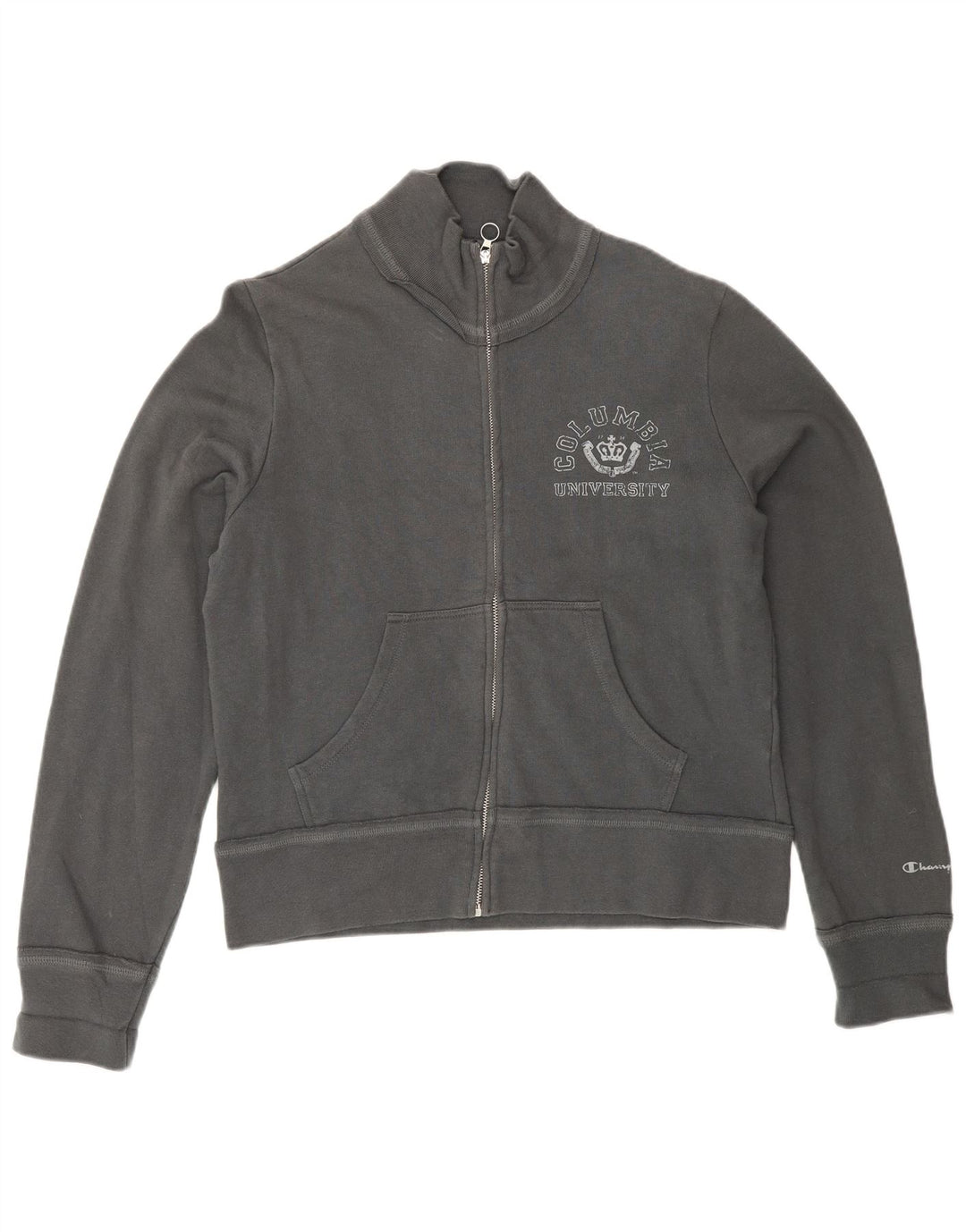 Champion Womens Columbia University Trainingsanzug Top Jacke UK 16 Large Grau