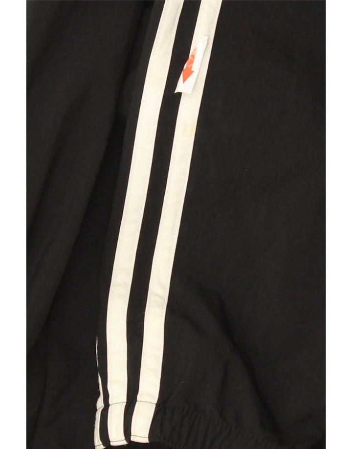 Adidas Herren-Trainingsanzug mit Kapuze, Jacke, mittelgroß, schwarzes Nylon