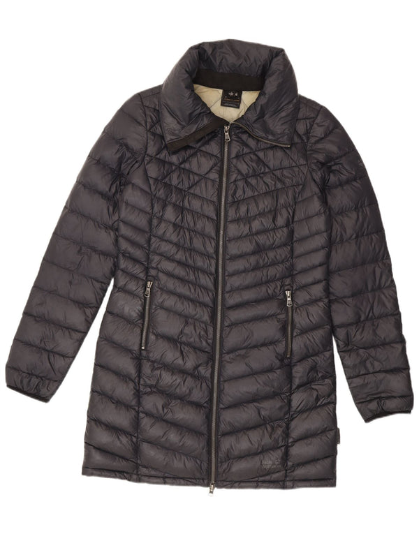 Jack Wolfskin Damen Wattierter Mantel UK 8/10 Small Grau Polyamid