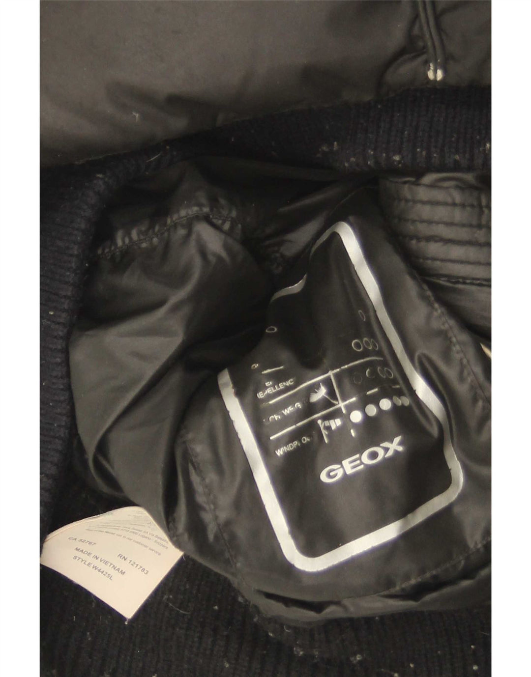 Geox Damen Wattierte Jacke UK 8 Small Schwarz Polyester