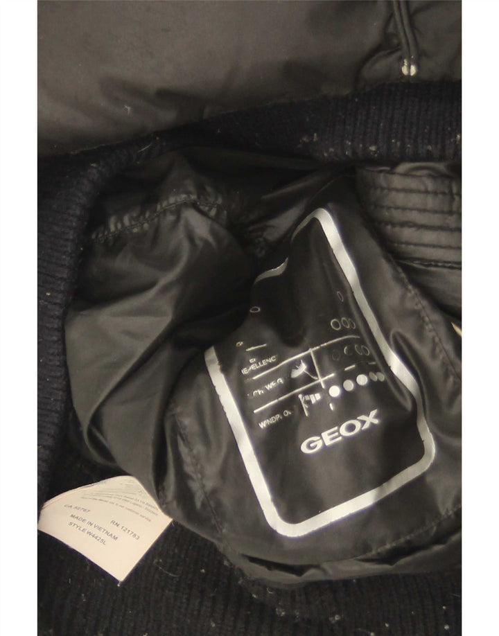 Geox Damen Wattierte Jacke UK 8 Small Schwarz Polyester
