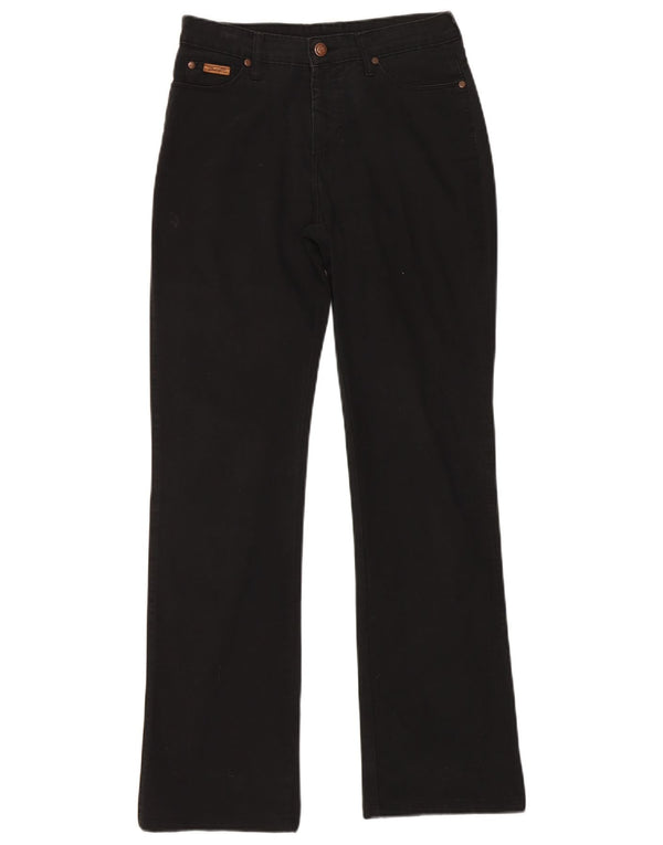 WRANGLER Damen Bootcut Jeans W28 L30 Schwarze Baumwolle