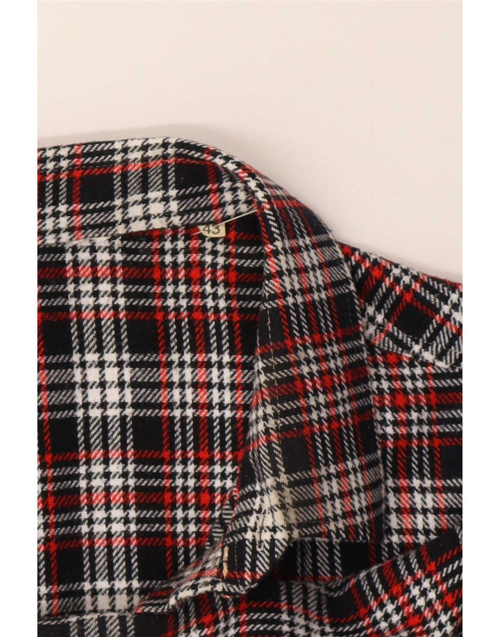 Vintage Herren Flanellhemd Größe 43 Großes mehrfarbiges Karo