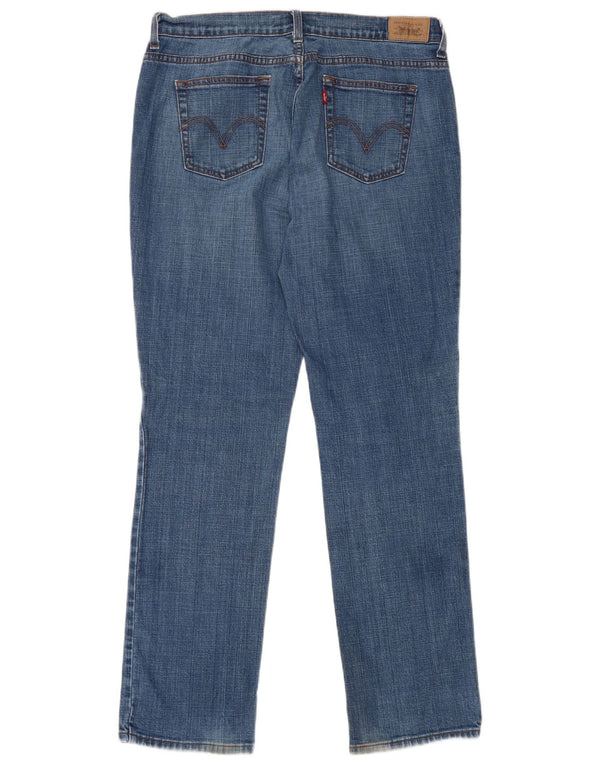 Levi's Damen 505 Straight Jeans US 12 Large W34 L32 Blaue Baumwolle