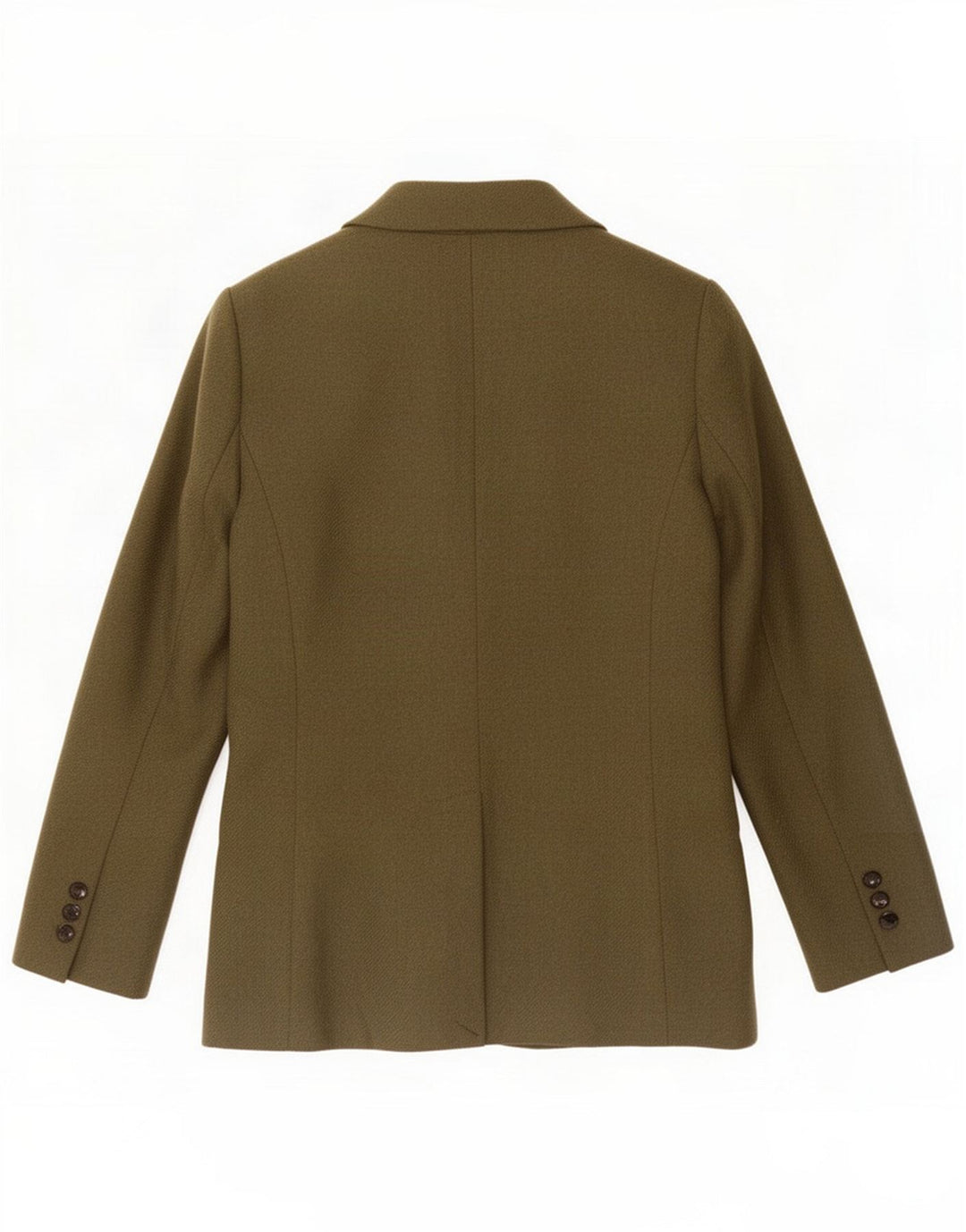 Stefanel Damen 2-Knopf-Blazerjacke IT 40 Small Khaki Wool