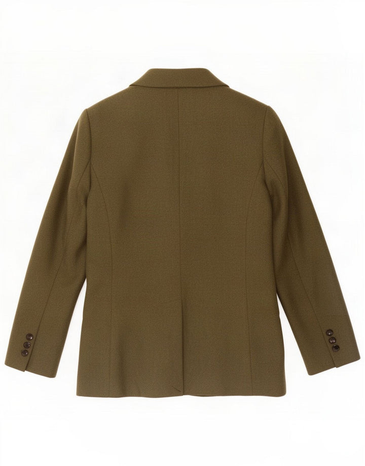 Stefanel Damen 2-Knopf-Blazerjacke IT 40 Small Khaki Wool