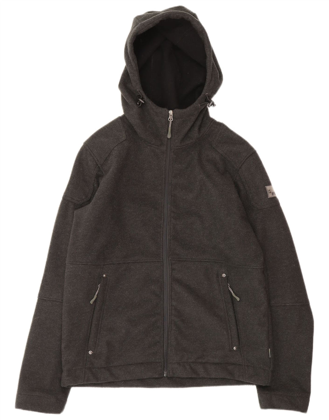 McKinley Herren-Bomberjacke mit Kapuze, UK 40, mittelgraues Polyester