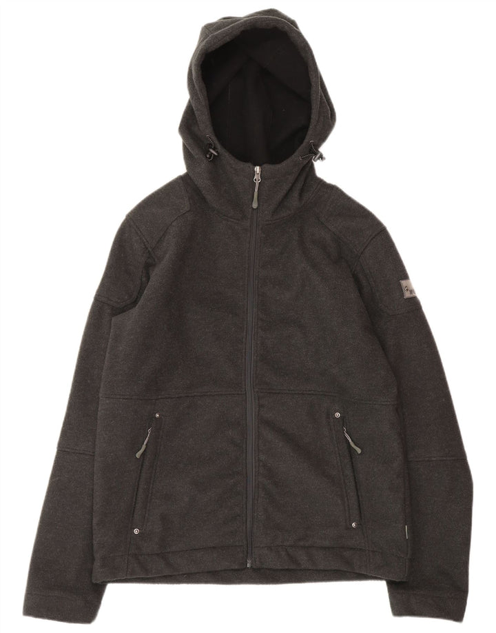 McKinley Herren-Bomberjacke mit Kapuze, UK 40, mittelgraues Polyester