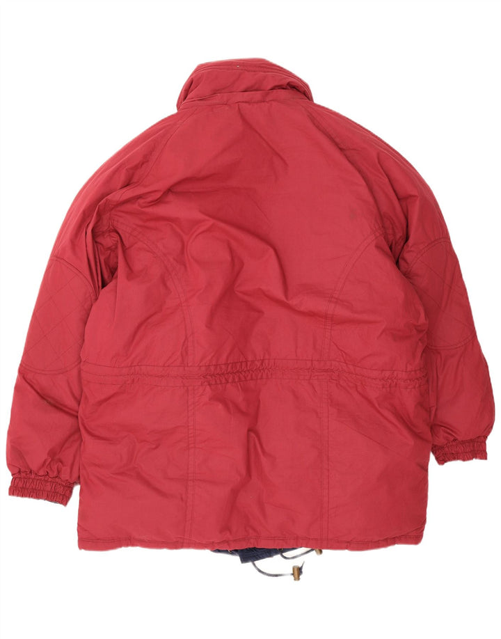 Vintage Herren Übergroße wendbare gepolsterte Jacke UK 40 Large Rot