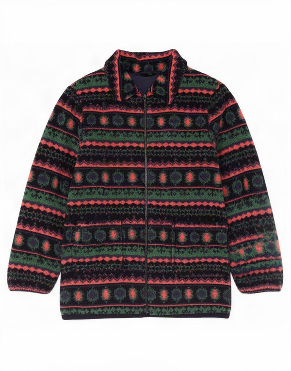 Vintage Herren Fleecejacke UK 44 2XL Mehrfarbig Fair Isle