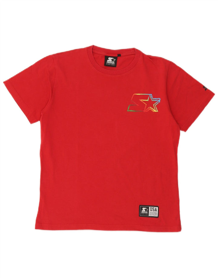 Starter T-Shirt mit Grafik für Jungen, 13–14 Jahre, rote Baumwolle