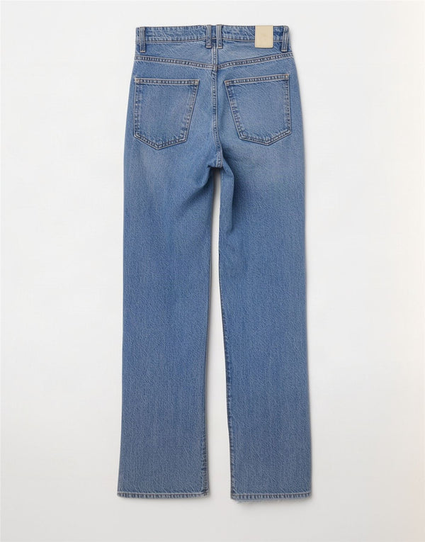 Zara Damen Straight Jeans EU 38 Small W28 L29 Blaue Baumwolle
