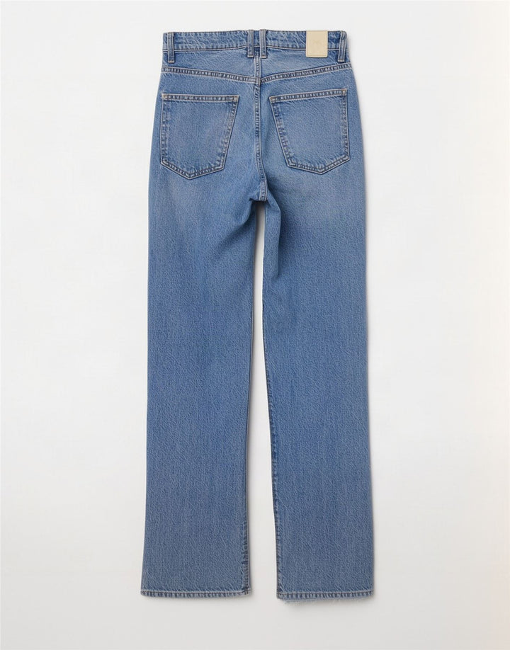 Zara Damen Straight Jeans EU 38 Small W28 L29 Blaue Baumwolle