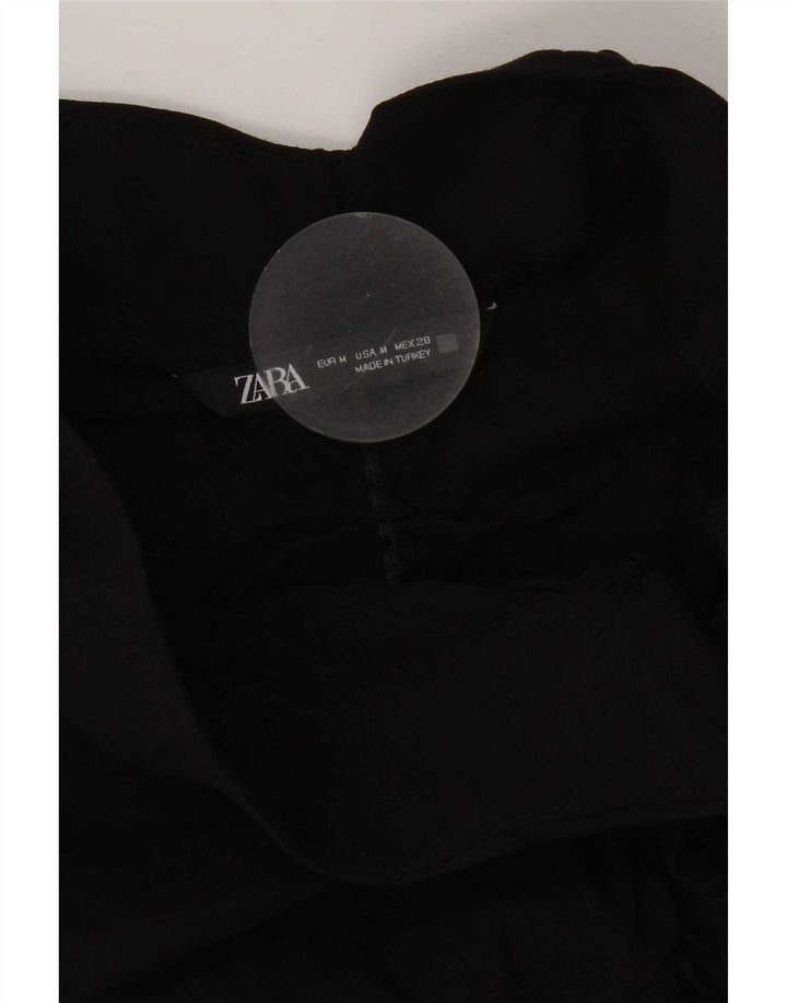 Zara Damen Übergroßes trägerloses Kleid UK 14 Medium Schwarz