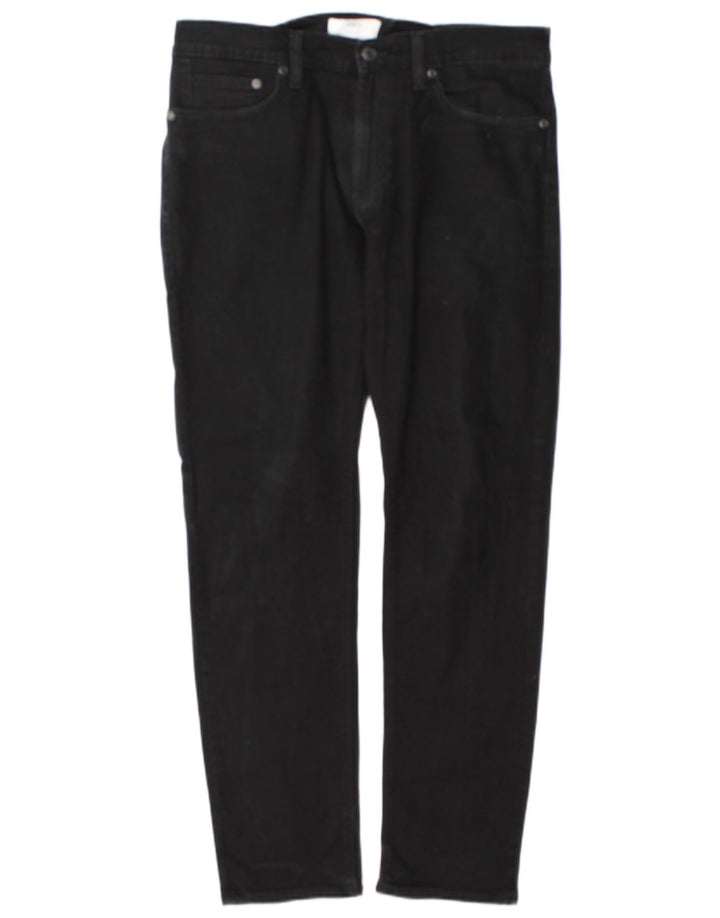 Marks & Spencer Herren Slim Jeans W34 L31 Schwarze Baumwolle