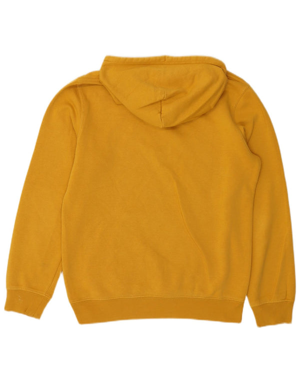 CHAMPION Mens Graphic Hoodie Jumper Small Yellow Cotton