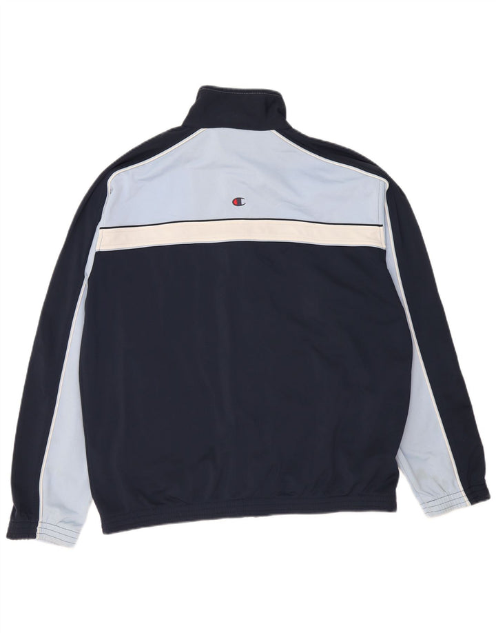Champion Herren-Trainingsanzugoberteil, XL, Marineblau, Farbblock-Polyester