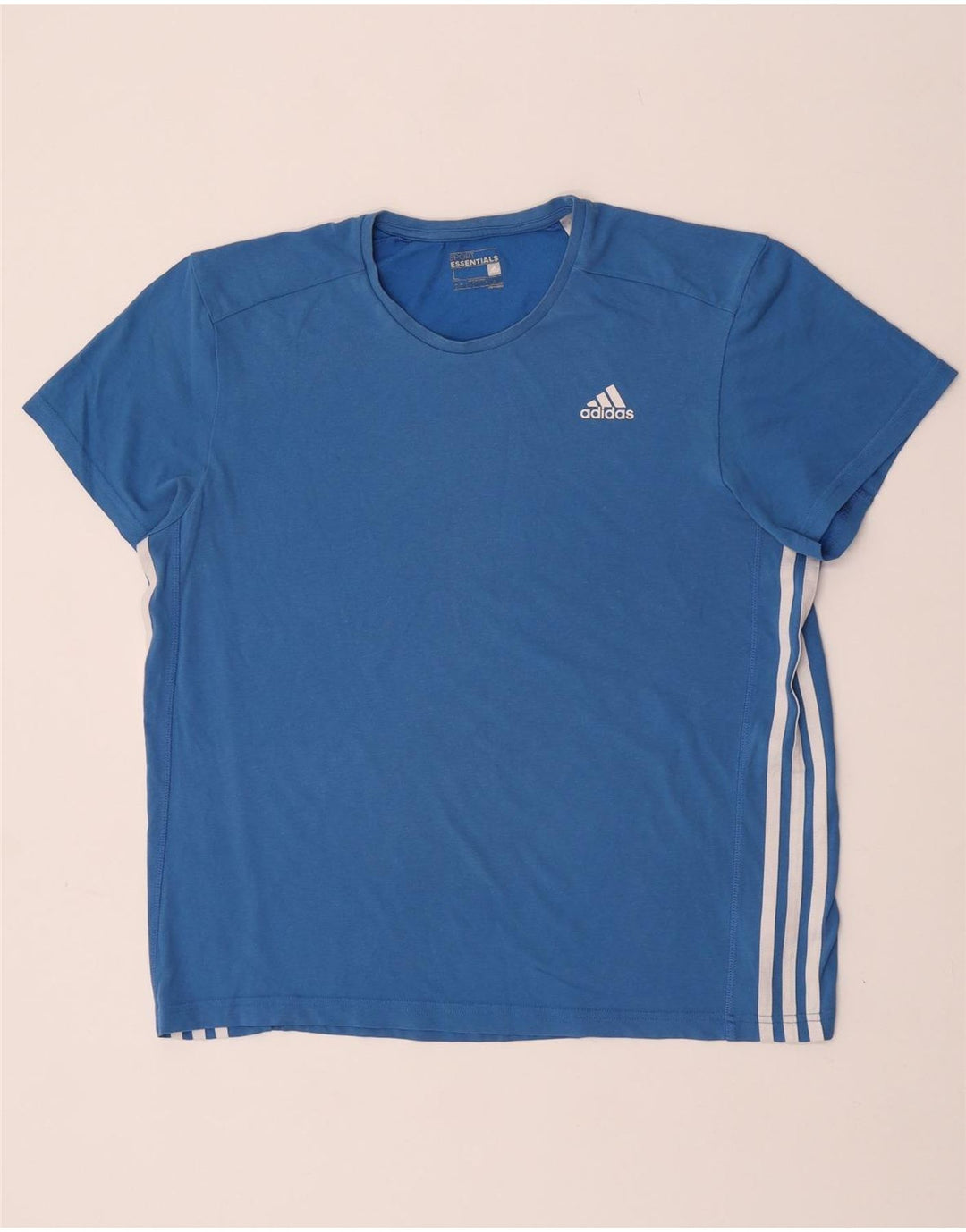 Adidas Herren Climalite T-Shirt Top Große blaue Baumwolle