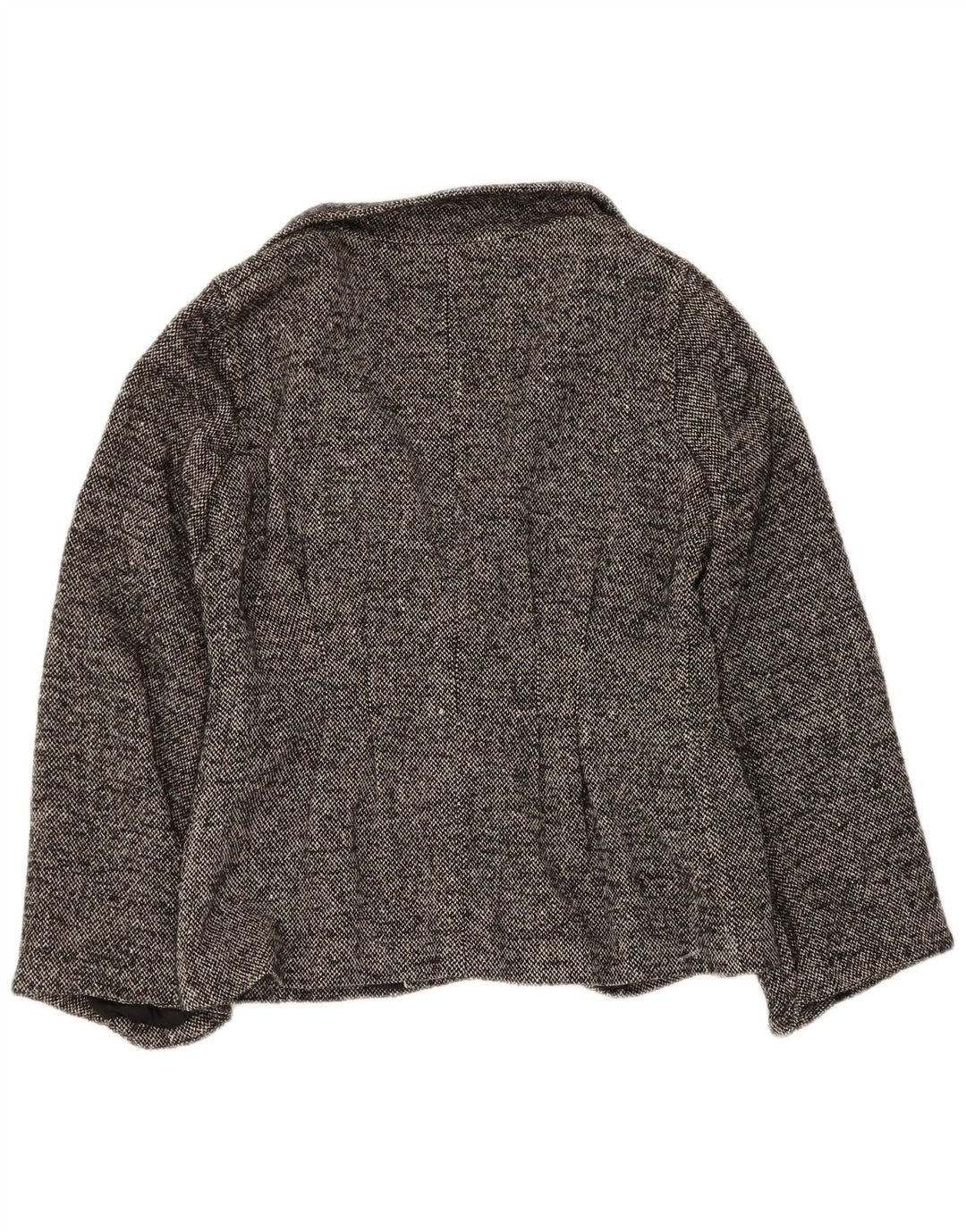 Offene Blazerjacke für Damen von Zara, Gr. 10, klein, grau gefleckte Wolle